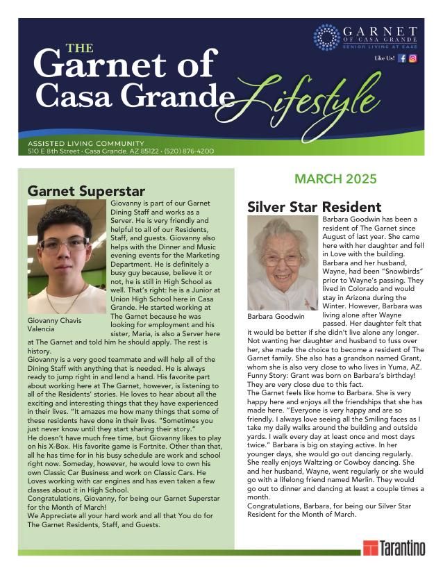 Assisted Living Current Newsletter